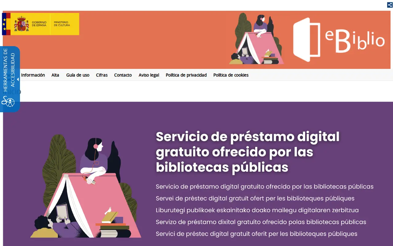 Ebiblio website preview