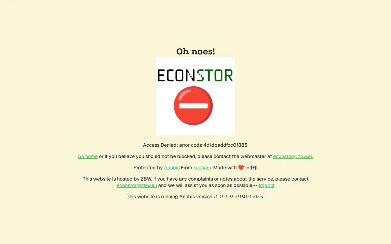 EconStor website preview