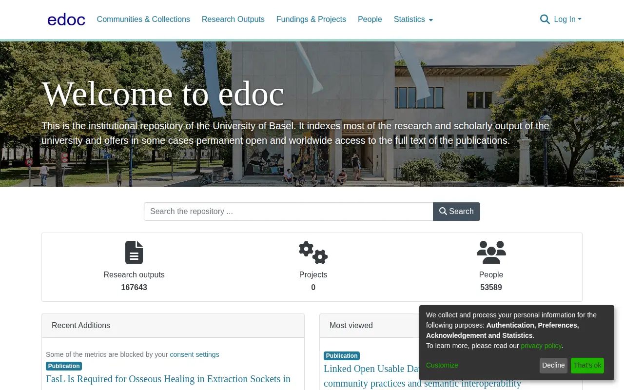 Edoc website preview