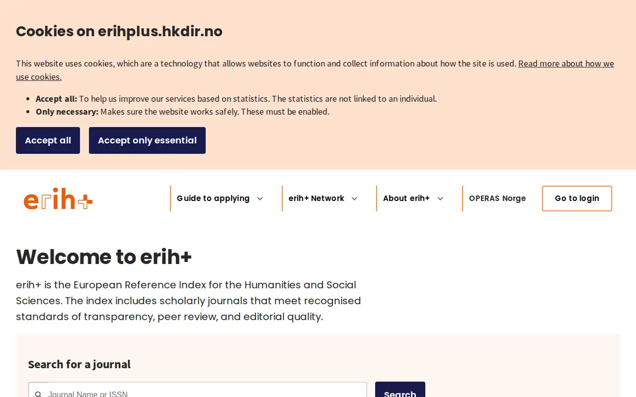 ERIH PLUS website preview