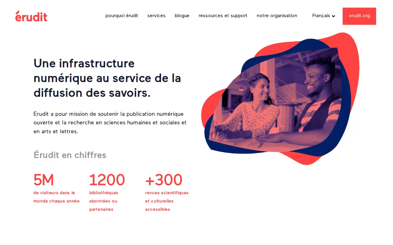 Érudit website preview