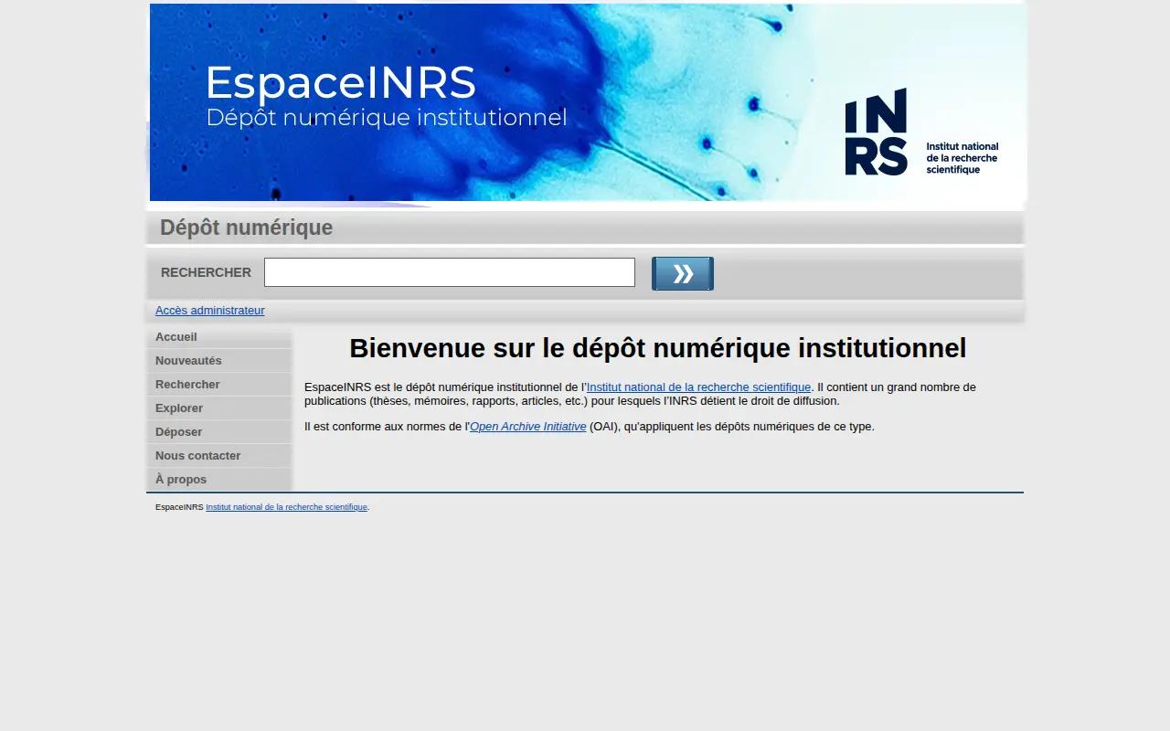 Espace INRS website preview