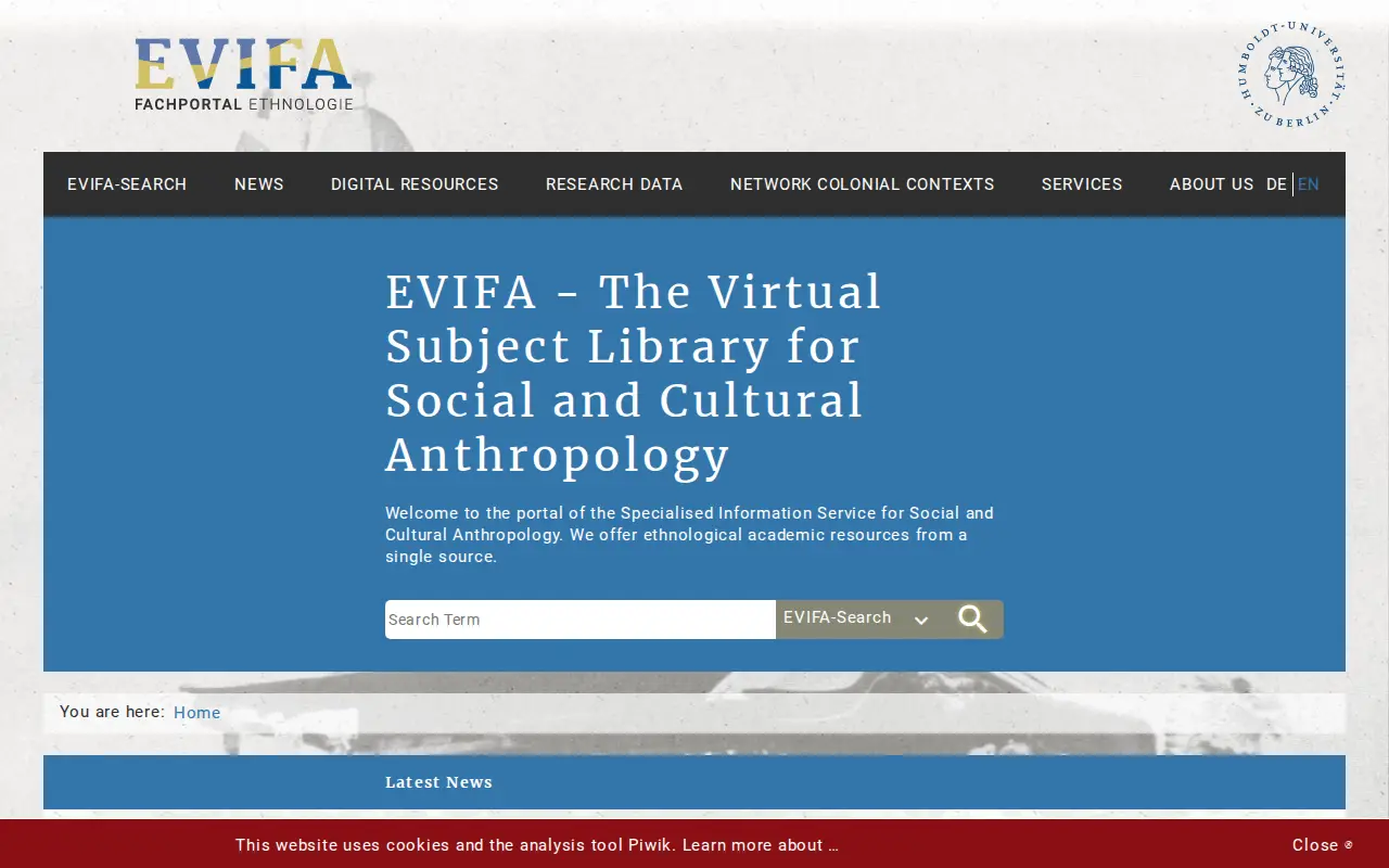 EVIFA website preview