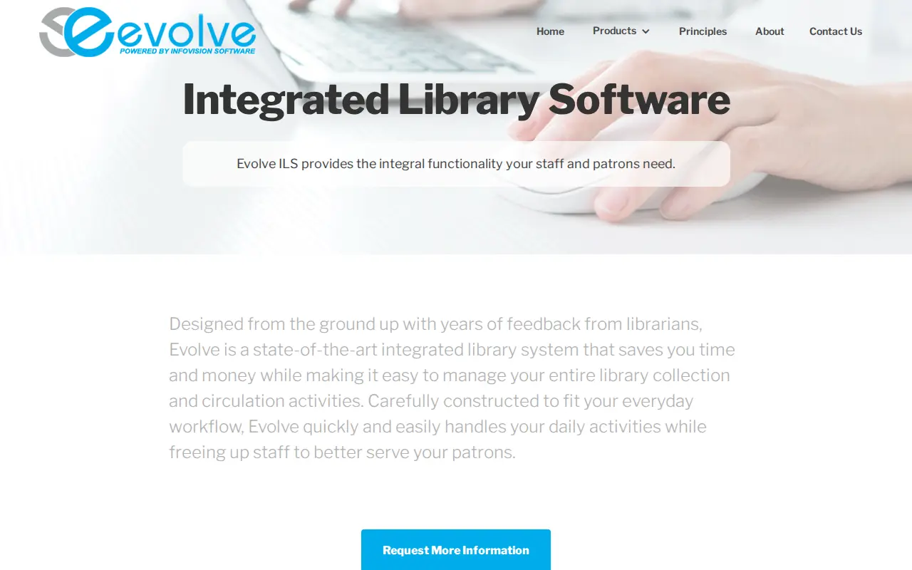 Evolve website preview