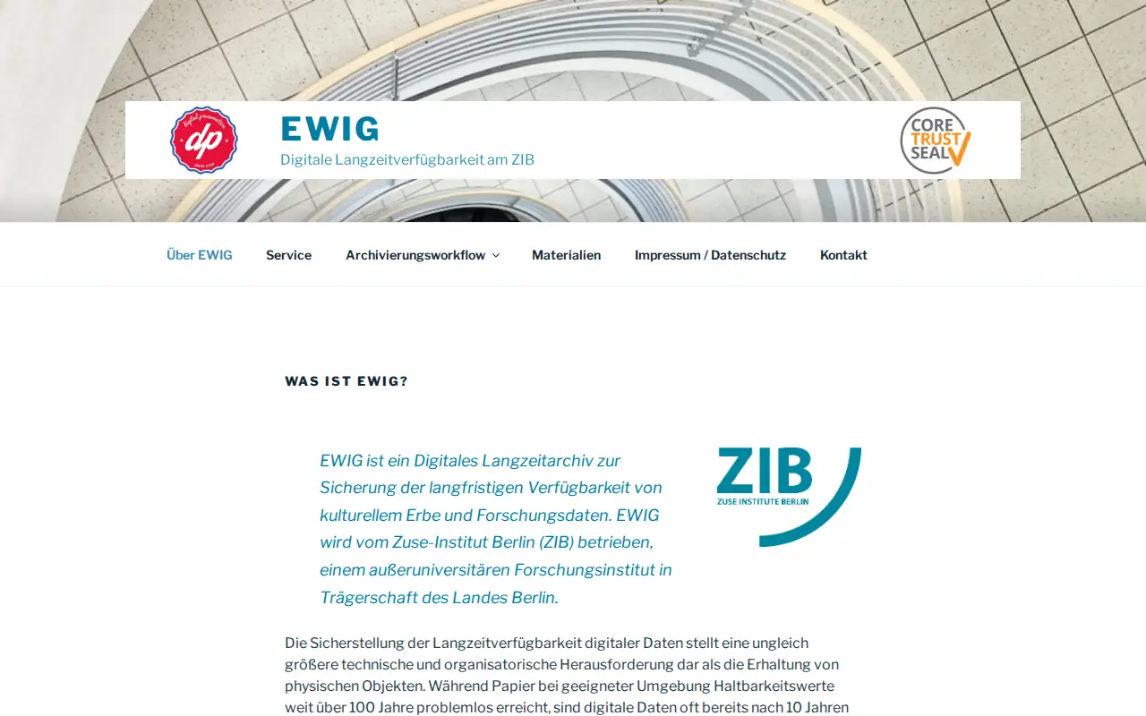 EWIG website preview