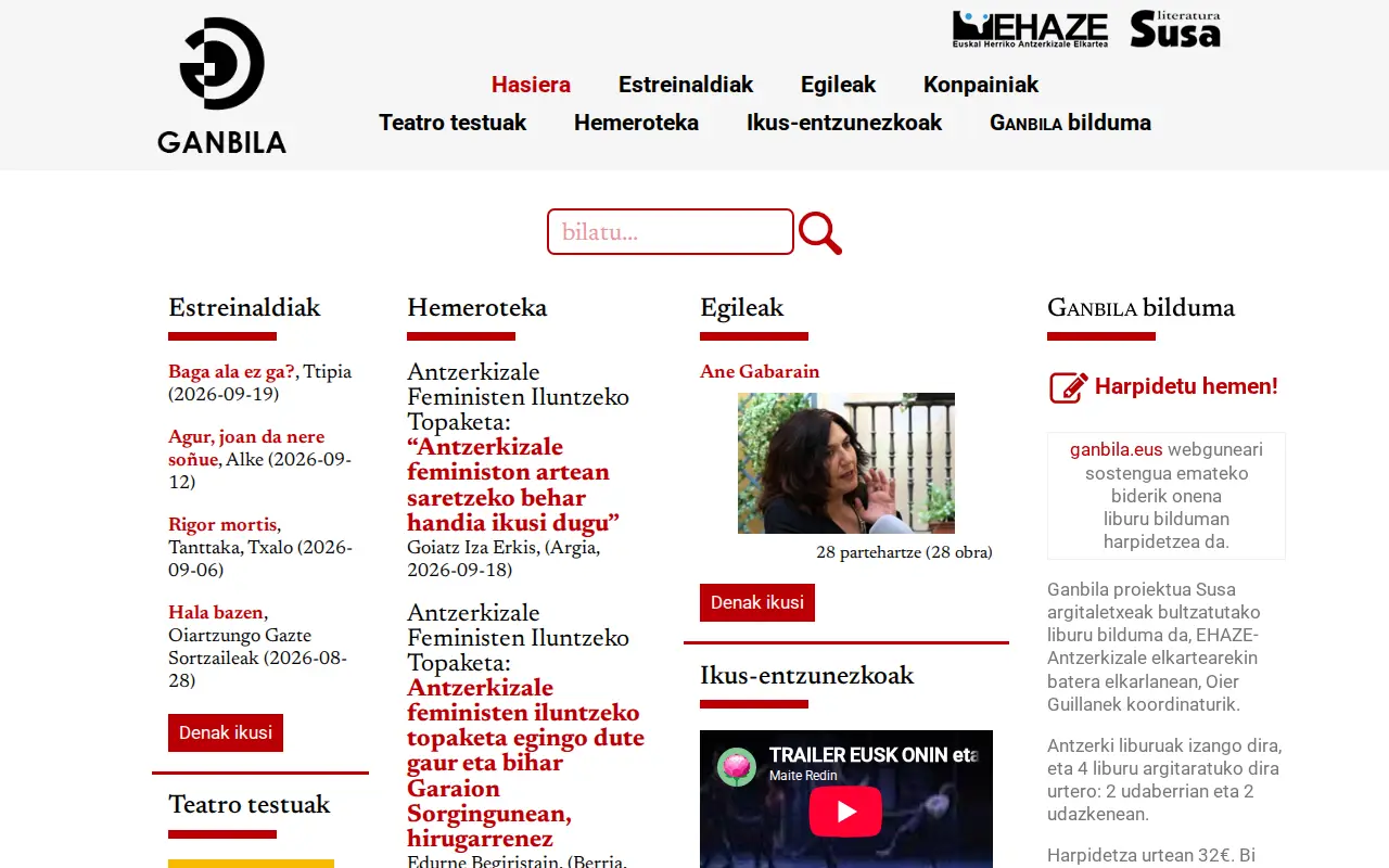 Ganbila website preview