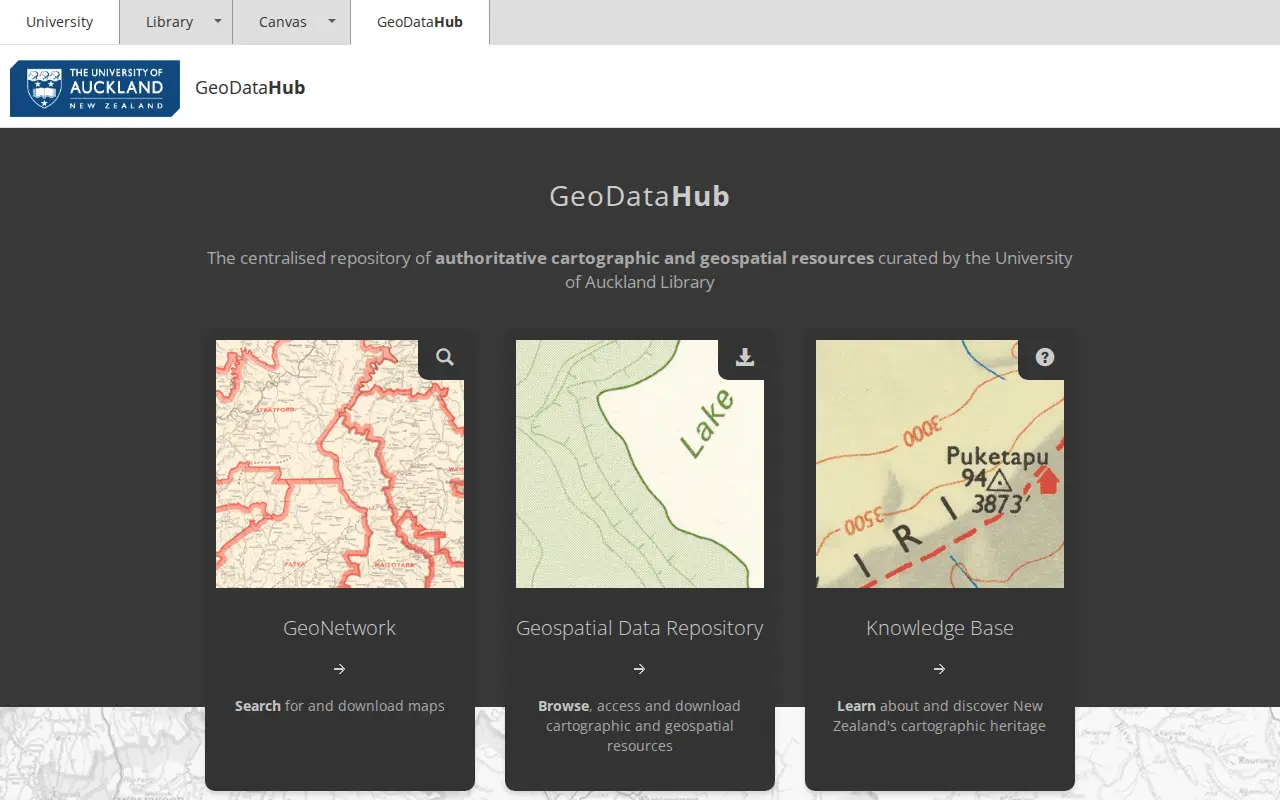 GeoDataHub website preview
